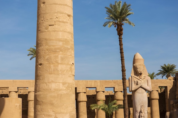 Ancient ruins of the Karnak Temple in Luxor Thebes Egypt The largest temple complex of antiquity