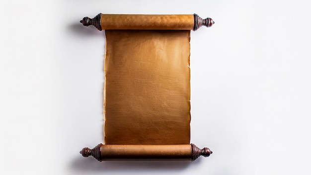 Ancient scroll on a white background