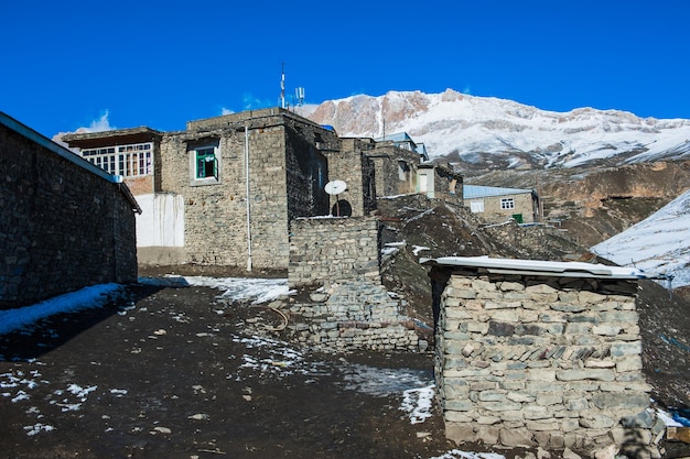 Ancient settlement in the mountains Xinaliq Azerbaijan