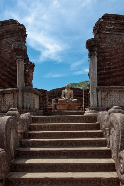 Ancient sitting Buddha image