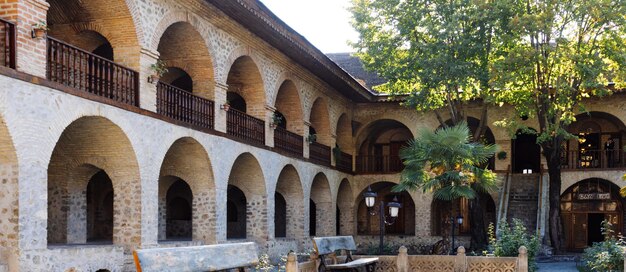 Ancient stone building European architecture beautiful house