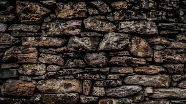 Ancient stone wall texture generative ai