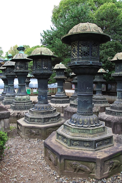 The ancient temple in the downtown, Tokyo, Japan