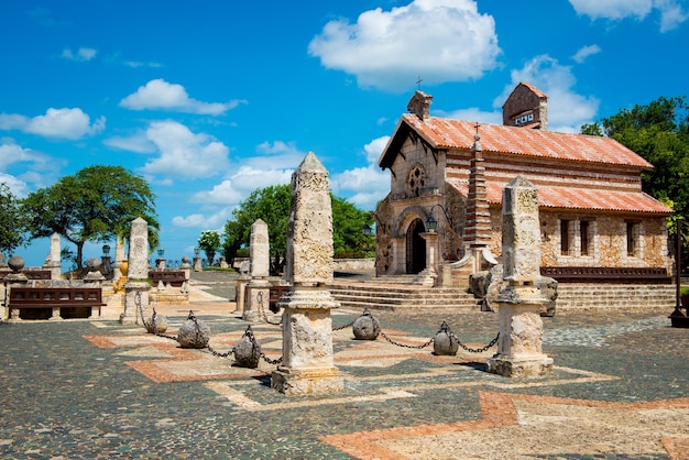 Ancient village Altos de Chavon - Colonial town reconstructed in Dominican Republic. Casa de Campo, La Romana.