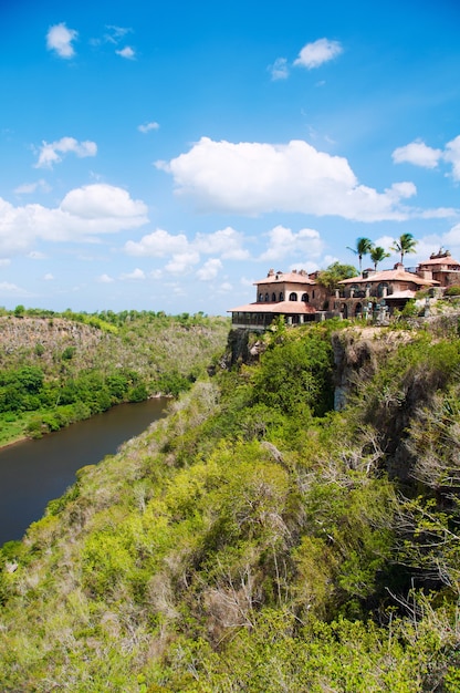 Ancient village Altos de Chavon - Colonial town reconstructed in Dominican Republic. Casa de Campo, La Romana.