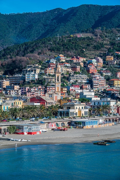 The ancient village of Moneglia on the Italian Riviera