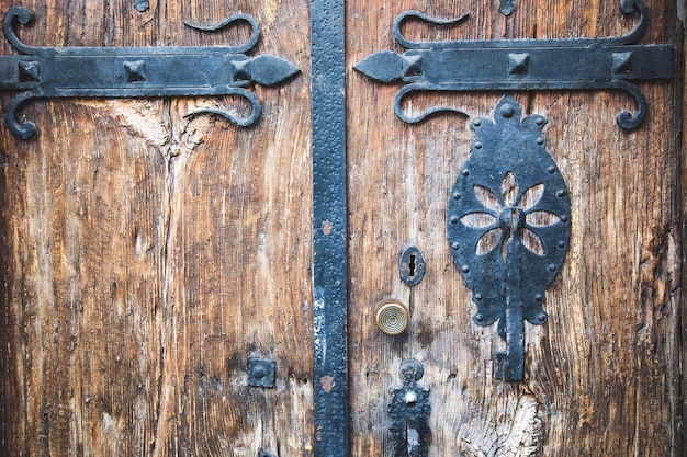 Ancient wooden door