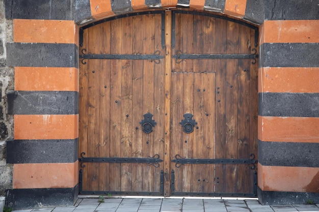 Ancient wooden door