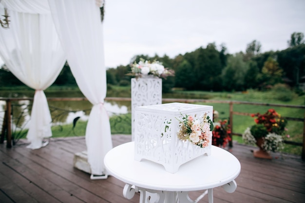 Andmade wooden box for the gifts at the wedding receptionx9