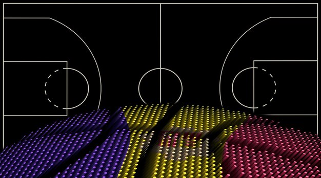 Andorra Basketball court background Basketball Ball