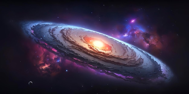 The andromeda galaxy wallpaper with stars and nebulae