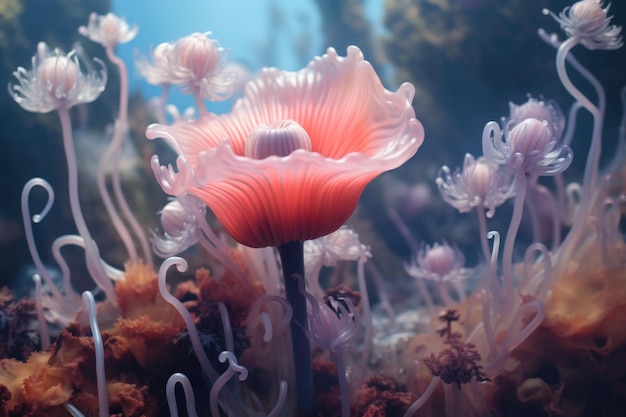 Anemone flowers beautiful background