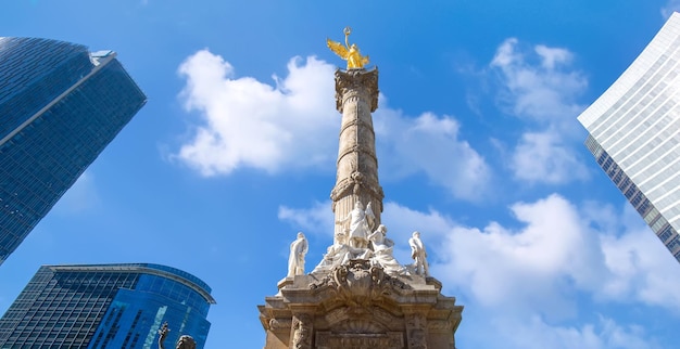 Angel of Independence monument in historic center of Mexico City