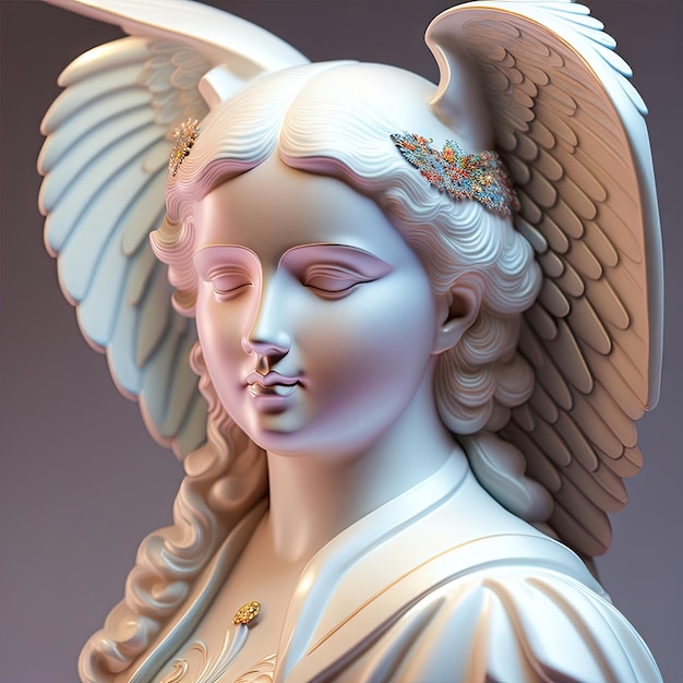 An Angel Porcelain angel statue