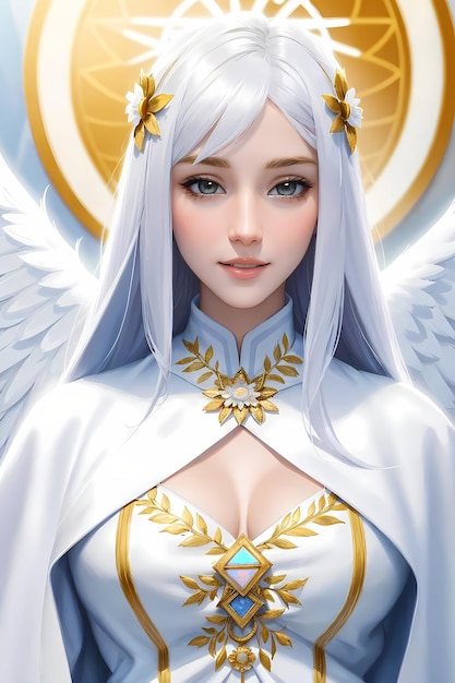 Angel with a gold crown