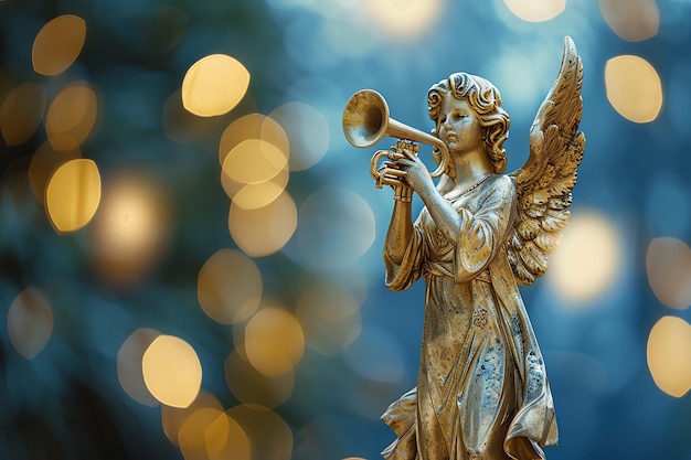 Angel with Trumpet christian background