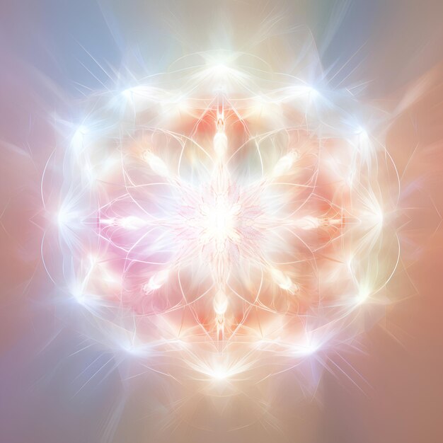 Photo angelic picture of cymatic healing frequencies sacred geometry