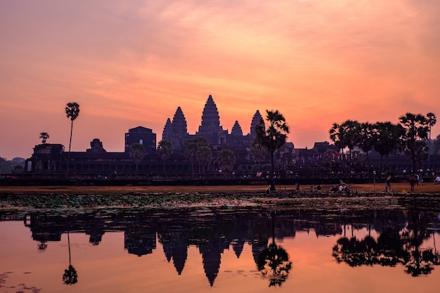 Angkor Wat temple, main South entrance, Cambodia