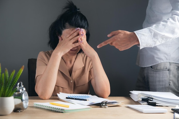 Angry business people in office