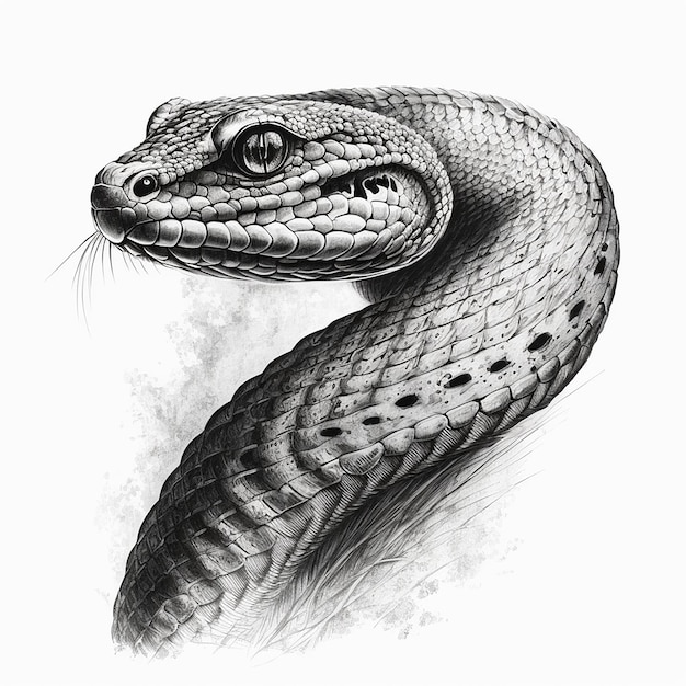 Angry Cobra snake sketch vector illustration image Ai generated art