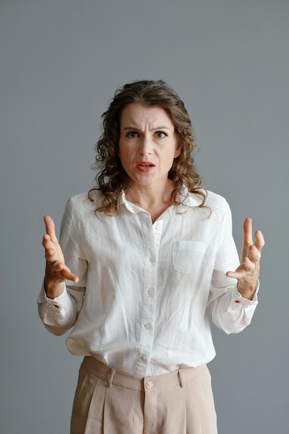 Angry and Disappointed Mature Woman