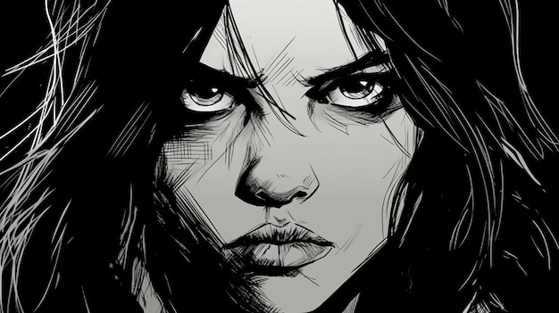 Angry Griffin Girl In Sin City Style