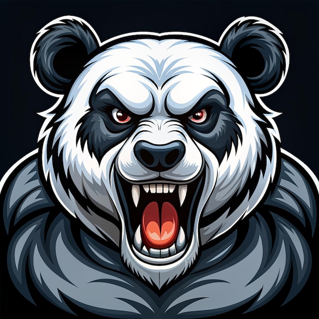 Angry Panda Mascot