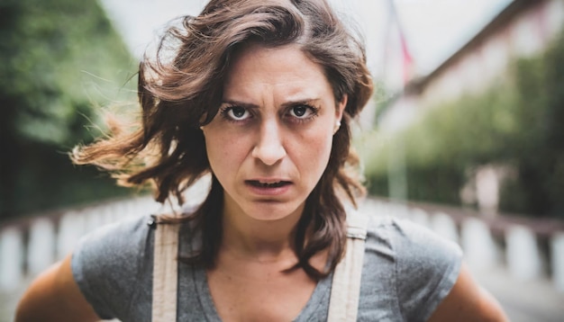 Photo angry woman portrait