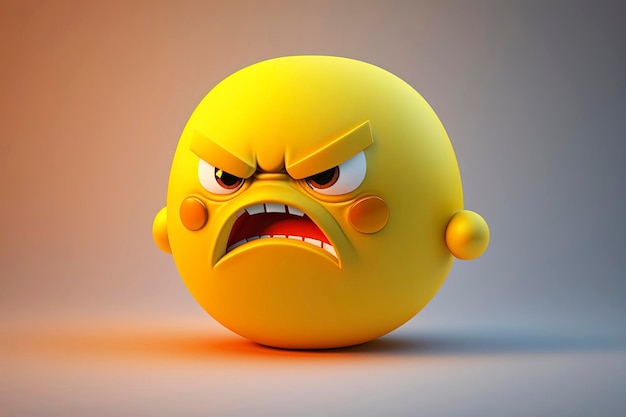 angry yellow emoji