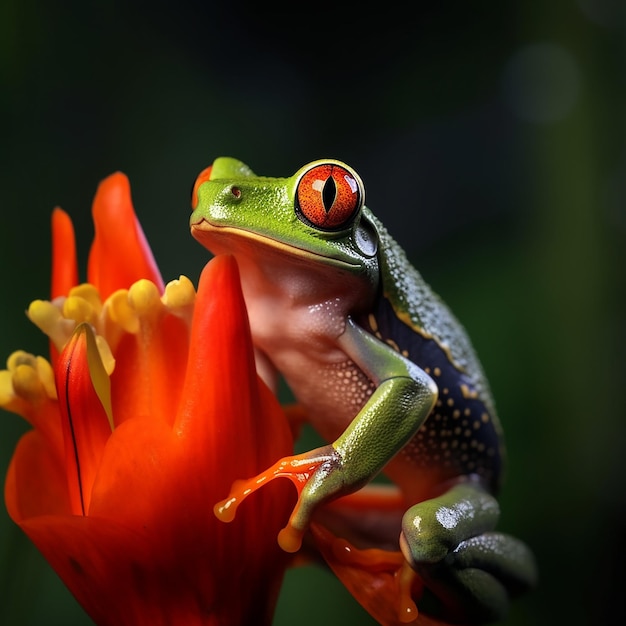 animal beautiful colors in the nature frog river