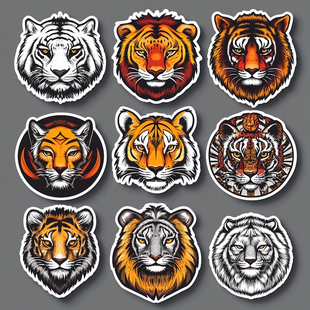 animal character sticker design