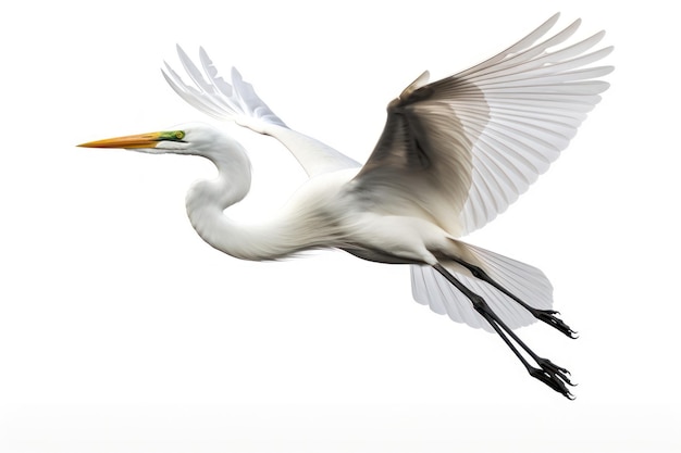 Photo animal flying heron white