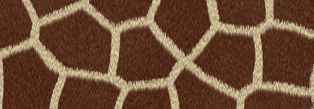 Animal fur texture illustration panorama