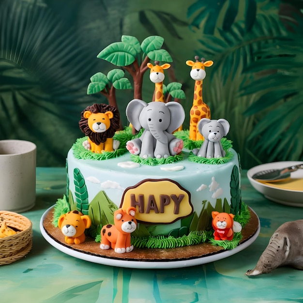 Animal Safari Cake