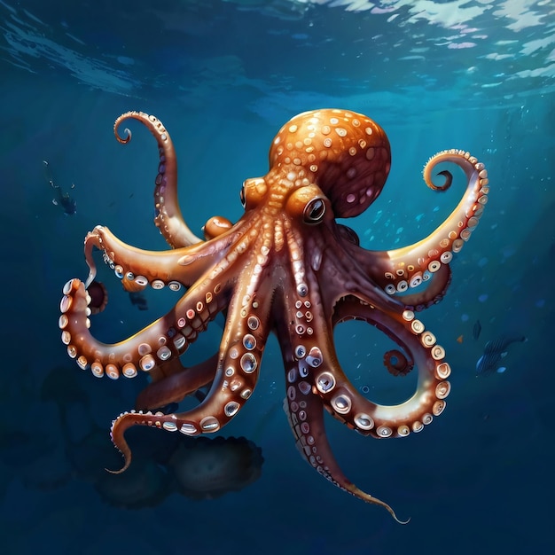 Animal sea deep ocean octopus Leonardo ai generation