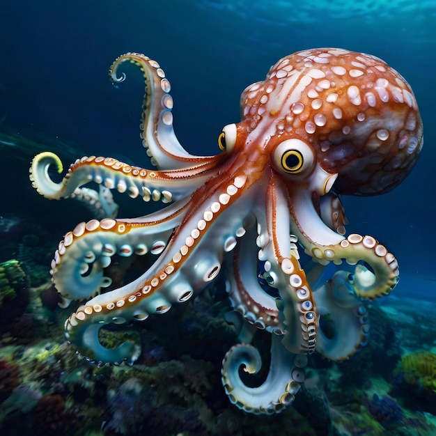 Animal sea deep ocean octopus Leonardo ai generation