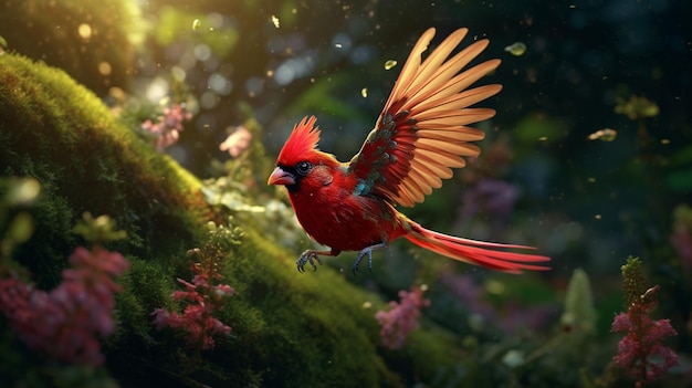 animated bird HD 8K wallpaper Stock Photographic Image