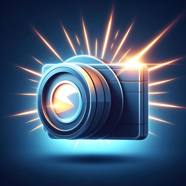 Photo animated camera flash with shutter sound