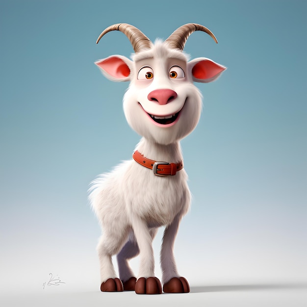 Animated Cartoon crazy goat