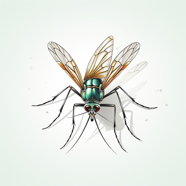 AN ANIMATED CARTOONSTYLE MOSQUITO