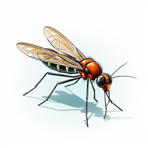 AN ANIMATED CARTOONSTYLE MOSQUITO