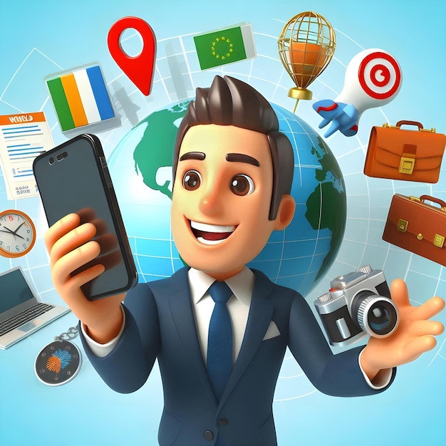 Animated Global Businessman Character