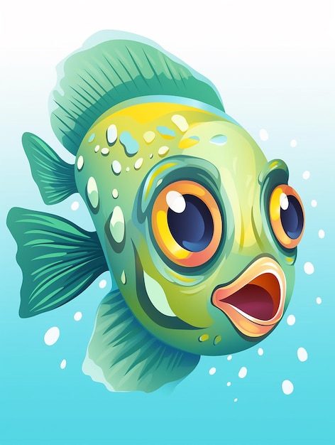 Animated gold fish 3D illustrator