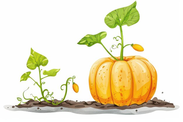 Photo animated pumpkin seed illustration isolated in transparent background