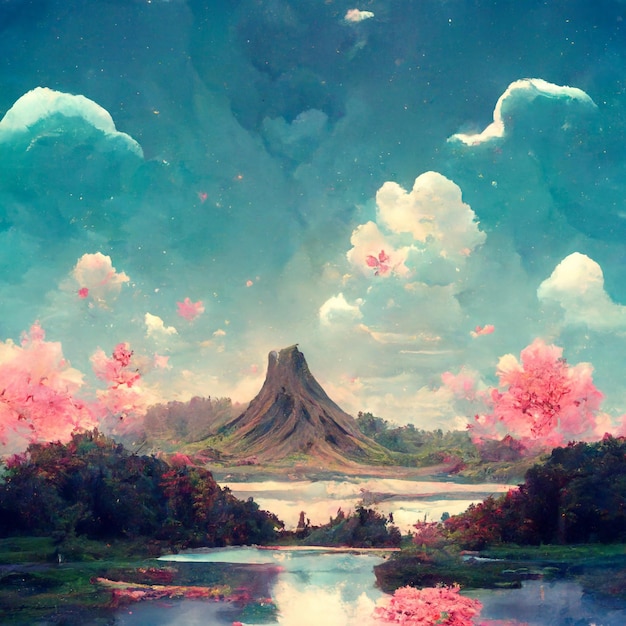 Anime Style Landscape Art