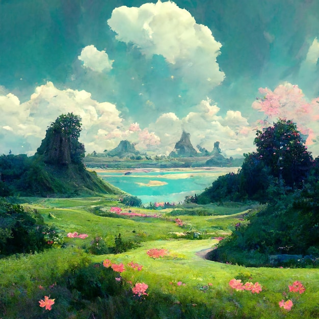 Anime Style Landscape Art