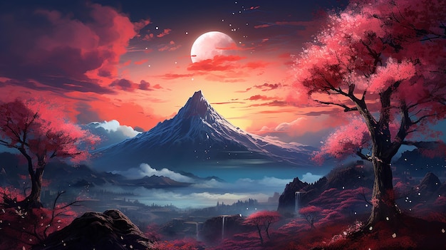 anime style landscape