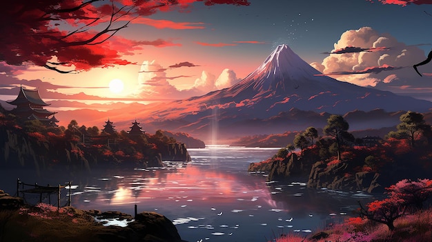 anime style landscape