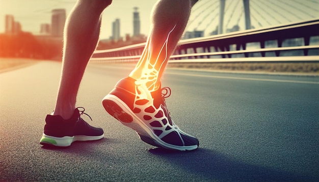 Ankle pain in runners anatomy and Generative AI