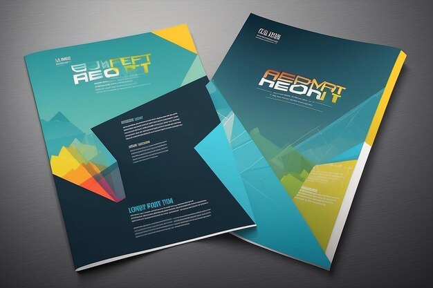 Annual report brochure flyer design template vector Leaflet presentation book cover templates